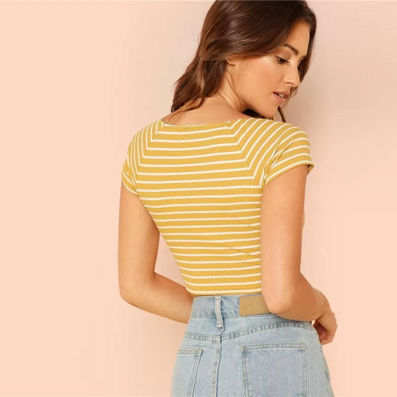 A RAY OF SUNSHINE CROPPED TOP