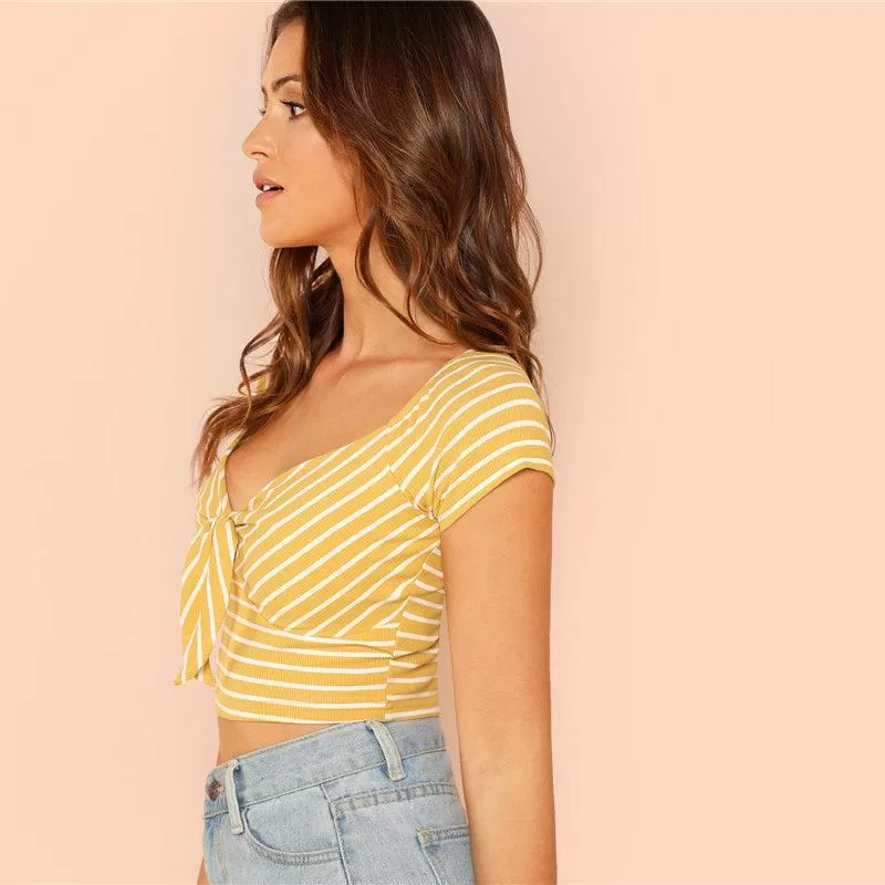 A RAY OF SUNSHINE CROPPED TOP