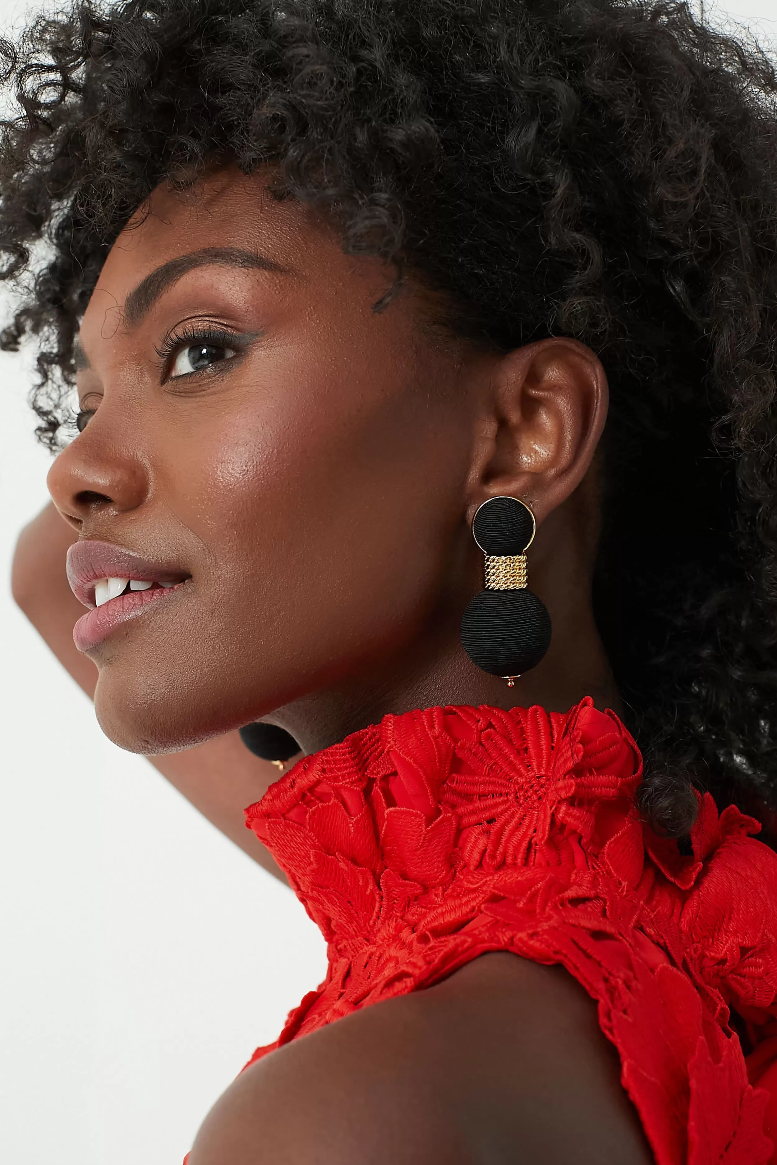 Black Silk Geneva Earrings