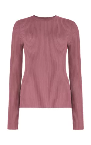 Browning Knit Sweater in Rose Quartz Cashmere Silk