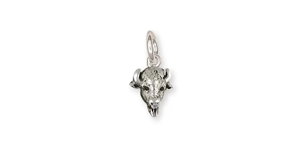 Buffalo Charm Jewelry Sterling Silver Handmade Bison Charm BUF6-C