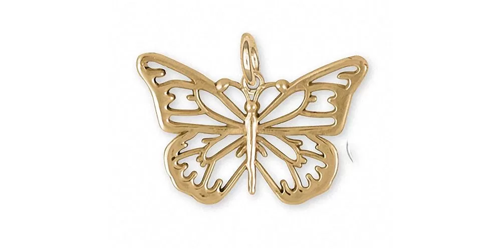 Butterfly Charm Jewelry 14k Gold Handmade Butterfly Charm BY2-CG