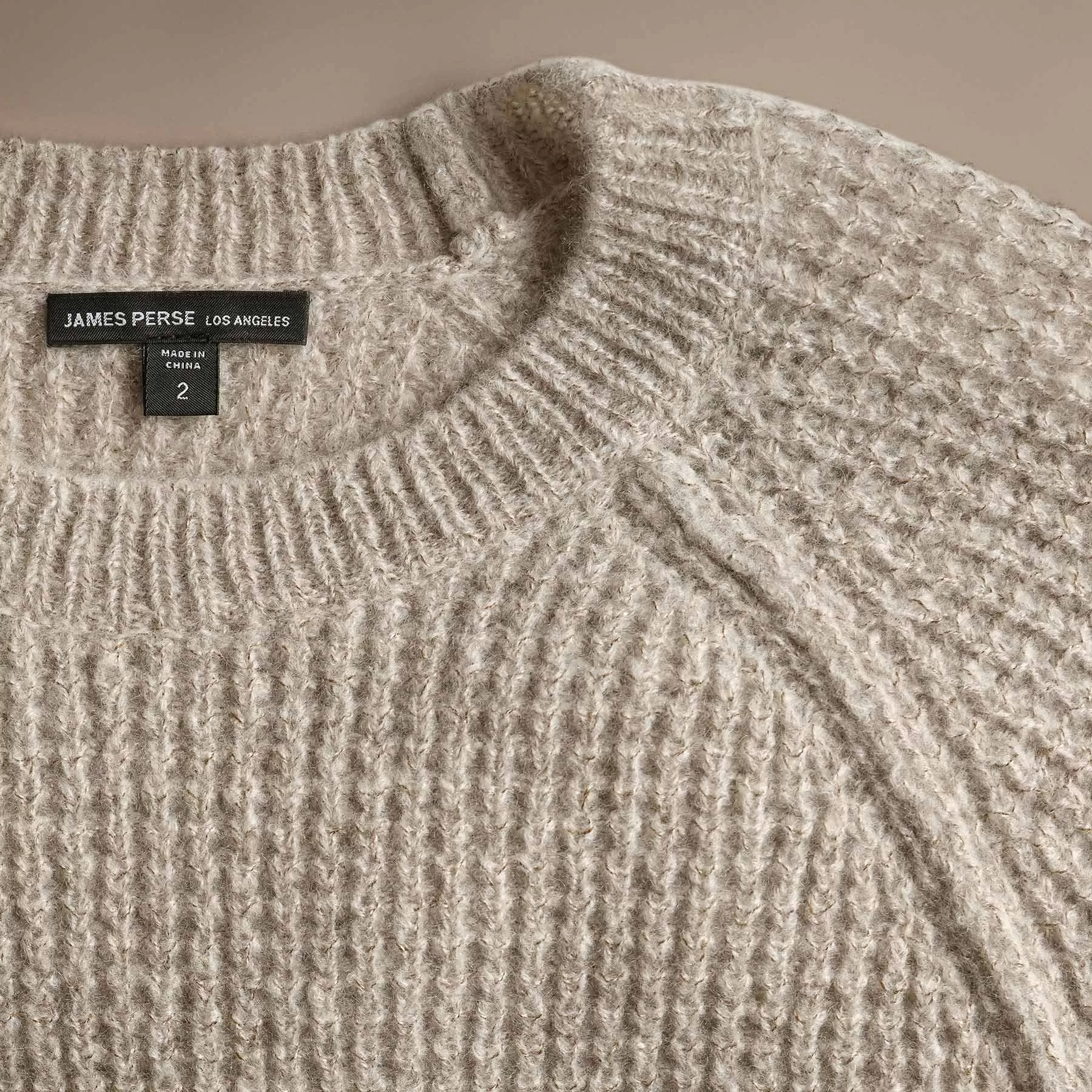 Cashmere Knit Raglan Crew - Hazel