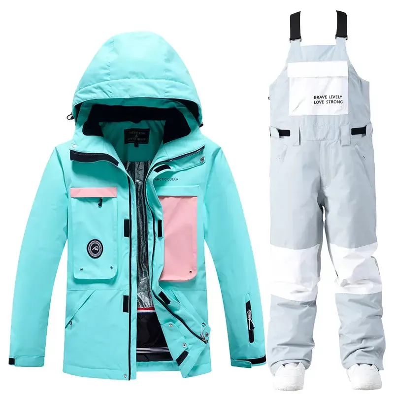 Female Outdoor Ski & Snowboard Jacket & Overalls