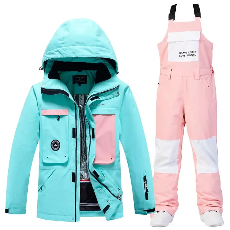 Female Outdoor Ski & Snowboard Jacket & Overalls