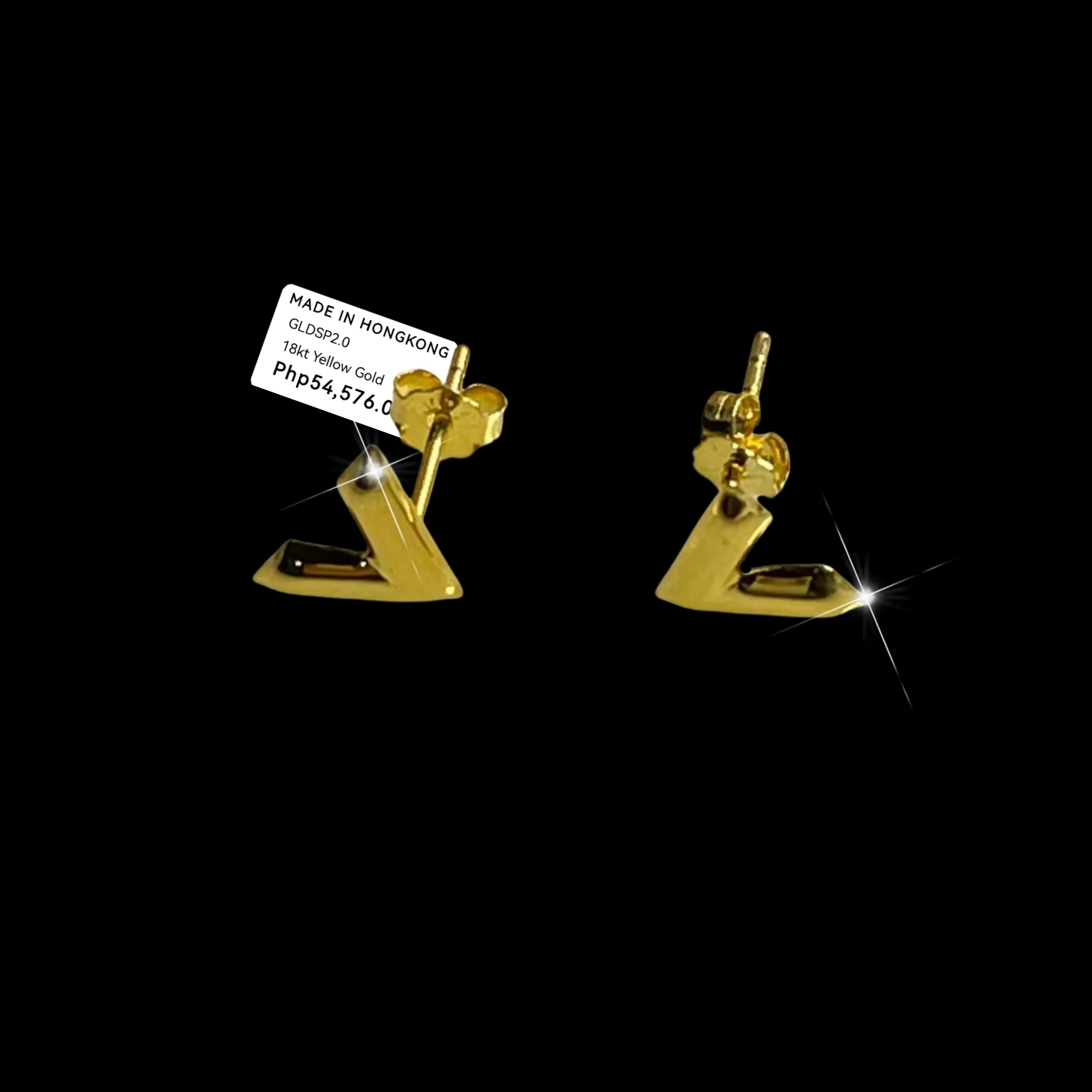 #GOLD2024 | 18K Golden V Studs Earrings