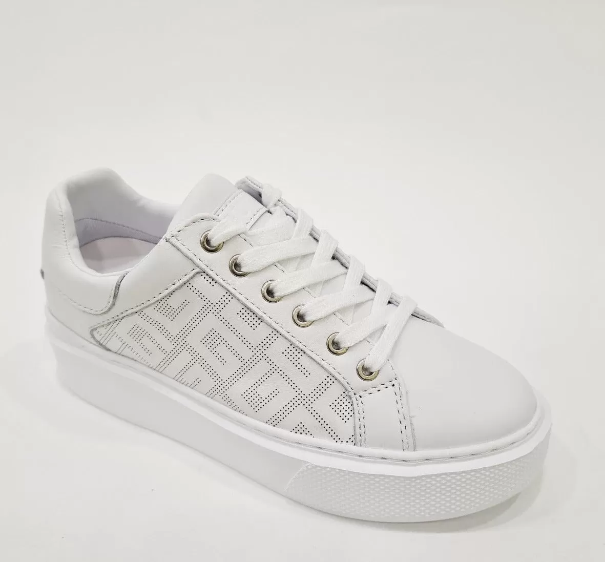 Guess Sneakers pelle white fondo gomma alta 4 cm. rif. G640