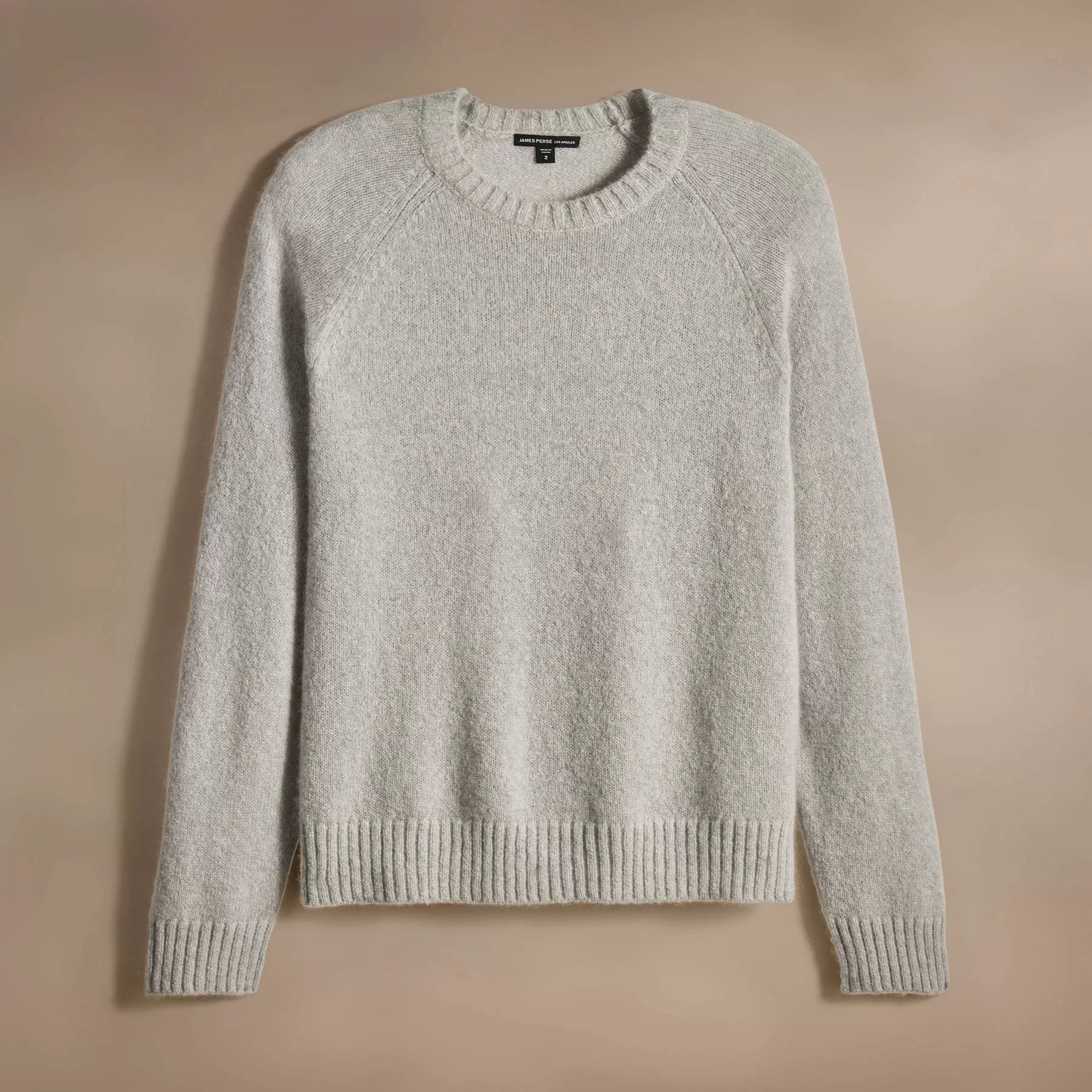 Lightweight Textured Cashmere Crew - Mist