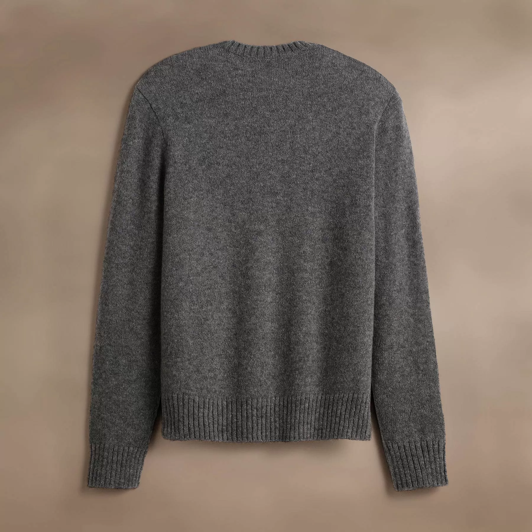 Lightweight Textured Cashmere V-Neck - Thunder