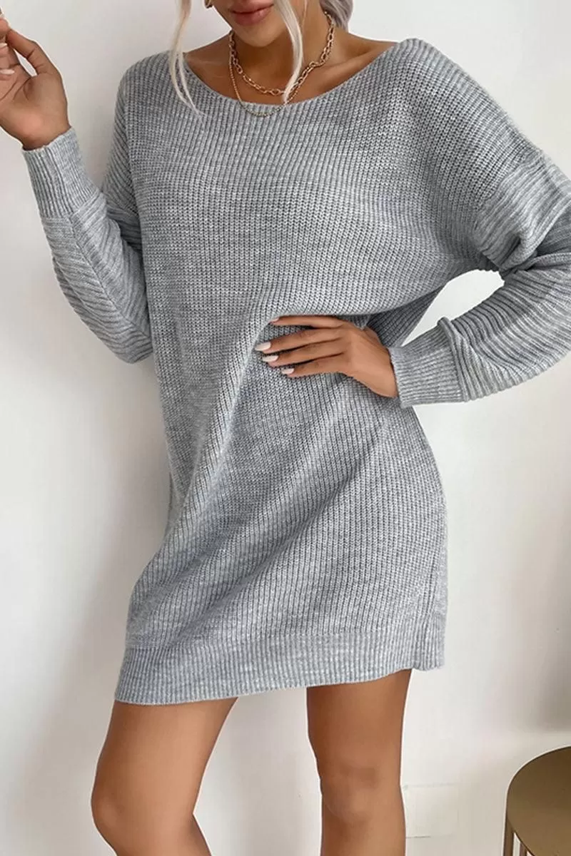 LOOSE FIT COMFY KNITTED DRESS