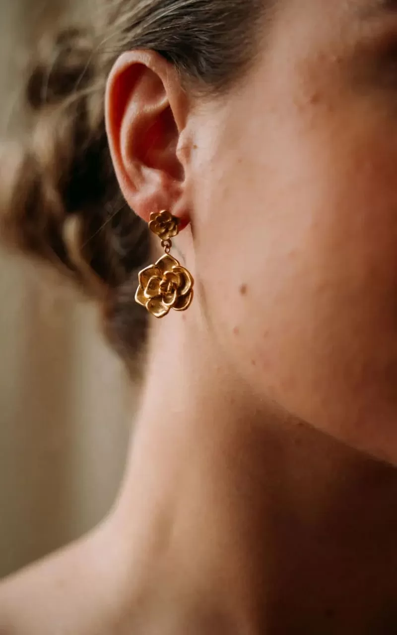 Luna   Stone- Dahlia Earrings