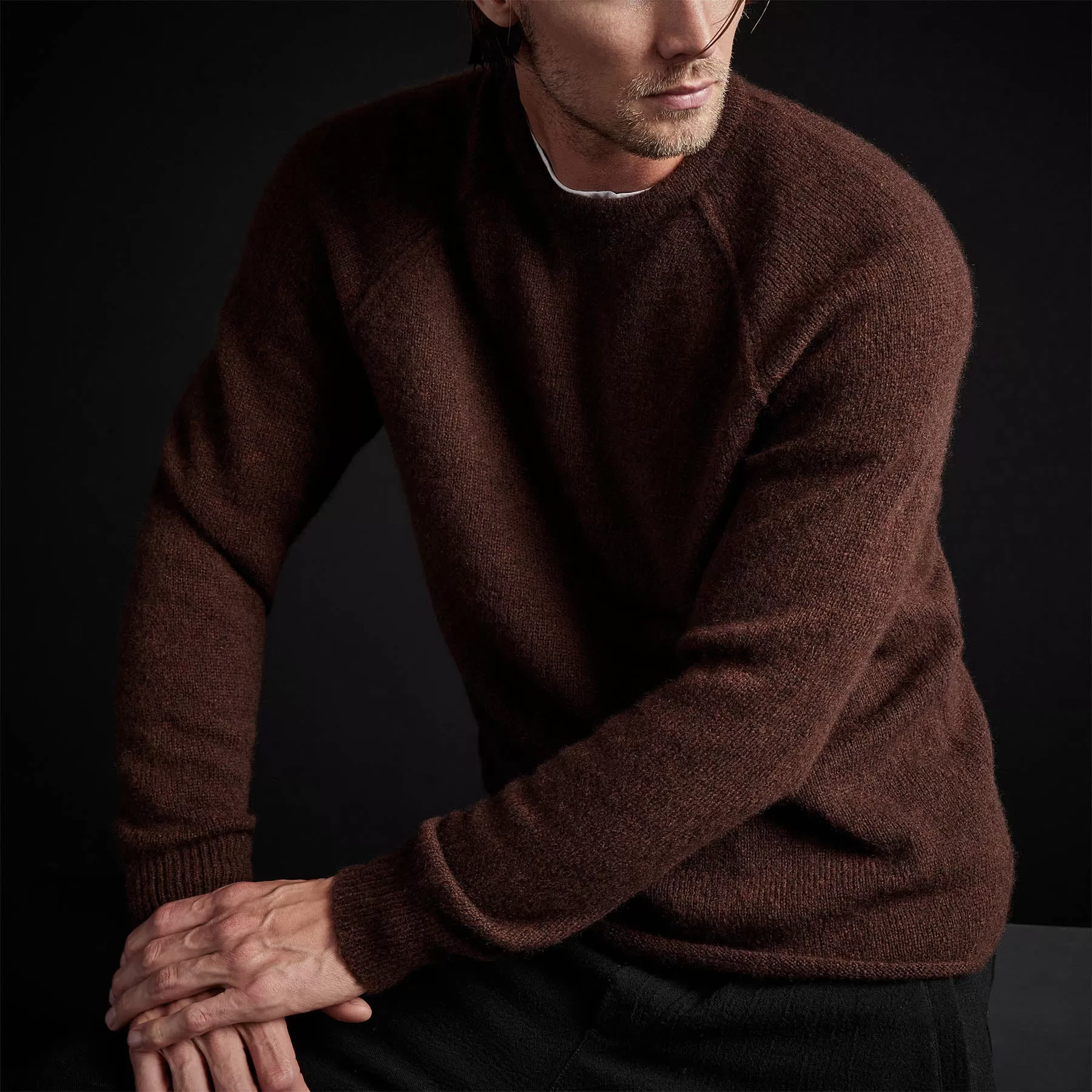 Mid Gauge Cashmere Sweatshirt - Americano