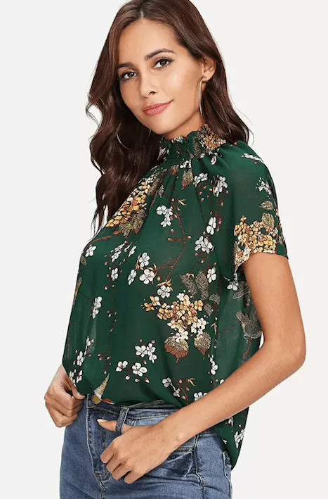 MOCK FLORAL BOUQUET TOP