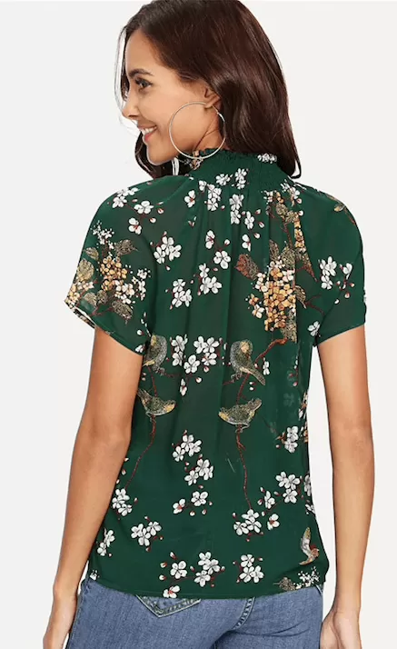 MOCK FLORAL BOUQUET TOP