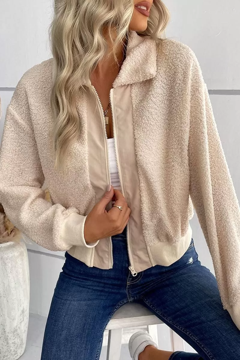 PLUSH WINTER WARM ZIP UP JACKET