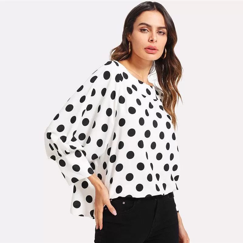 POLKA DOT PARTY TIME BLOUSE