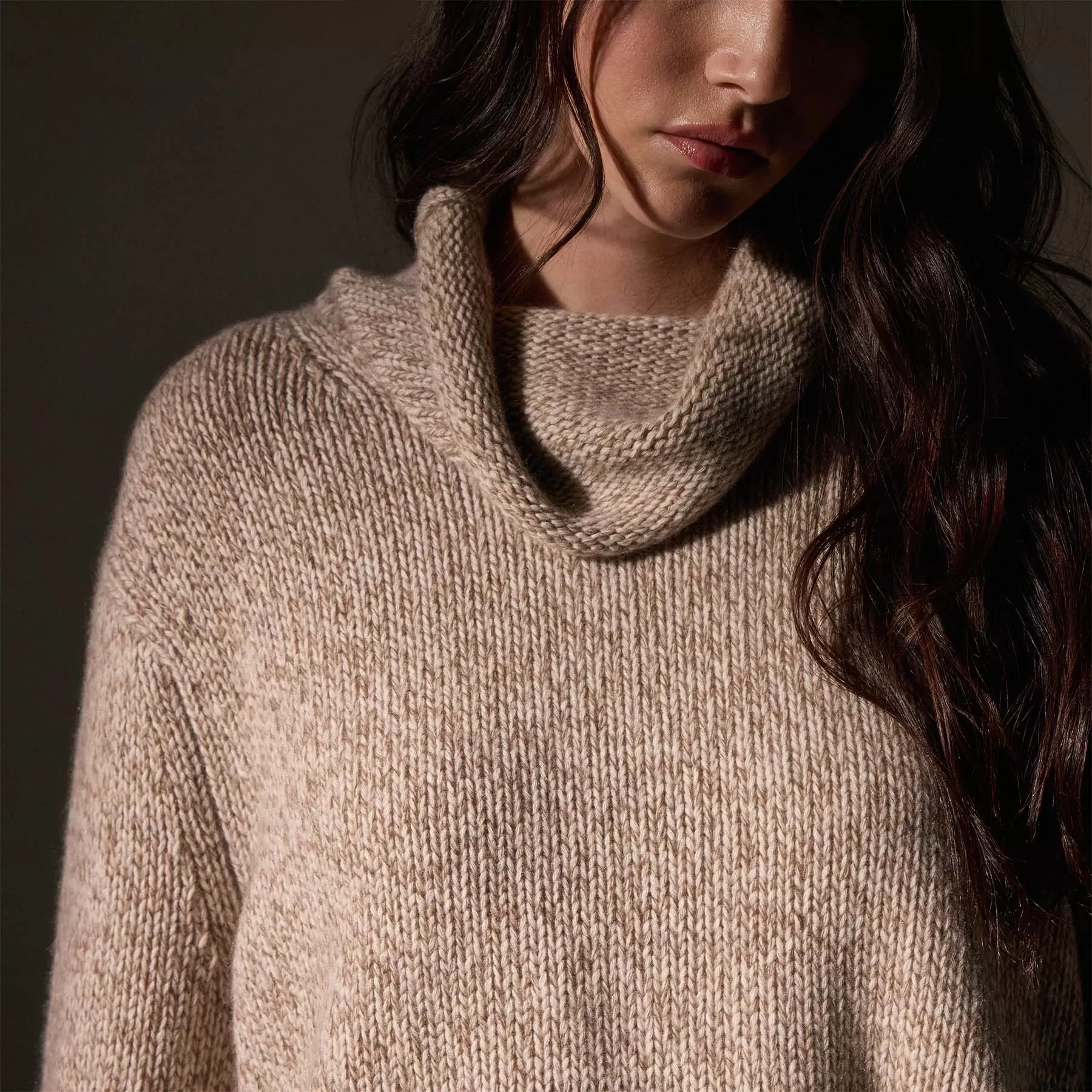 Recycled Cashmere Pullover - Stone Marl