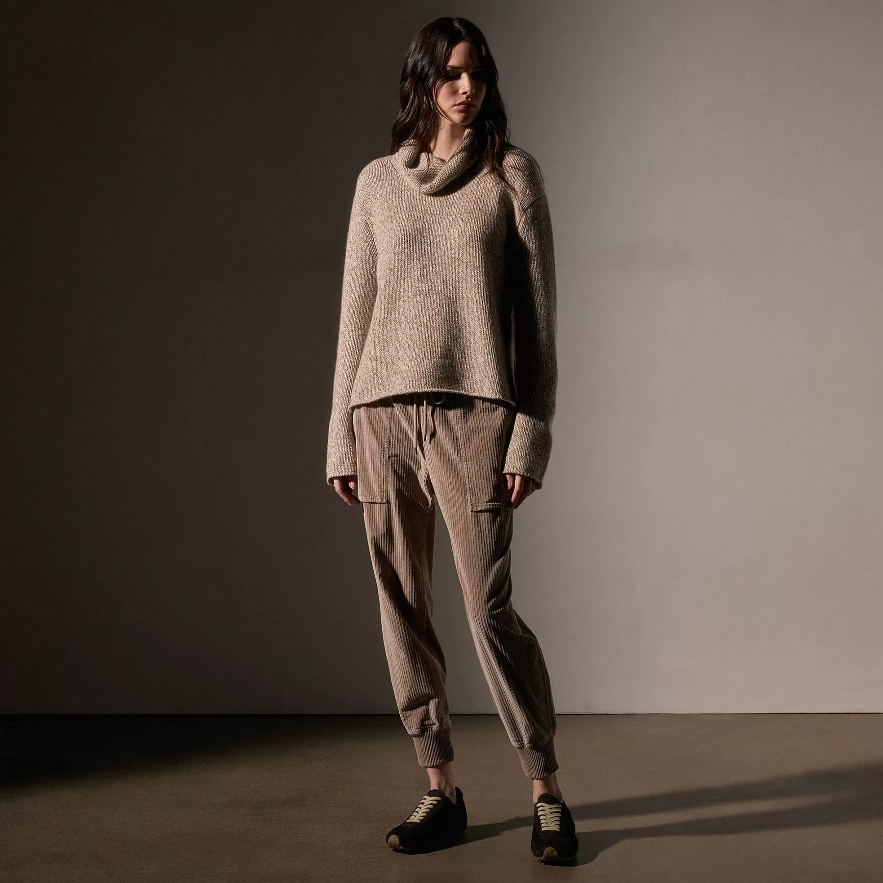 Recycled Cashmere Pullover - Stone Marl