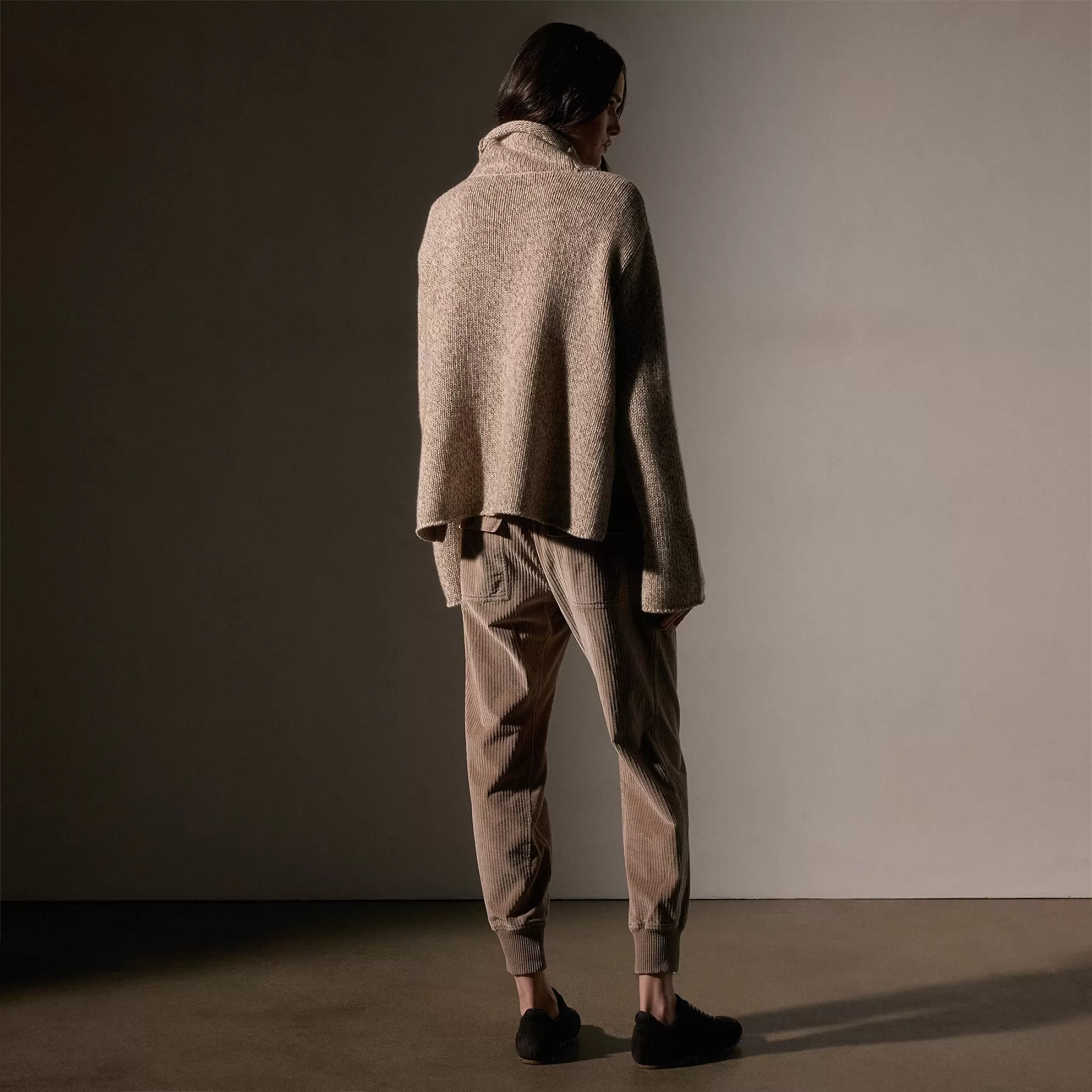 Recycled Cashmere Pullover - Stone Marl