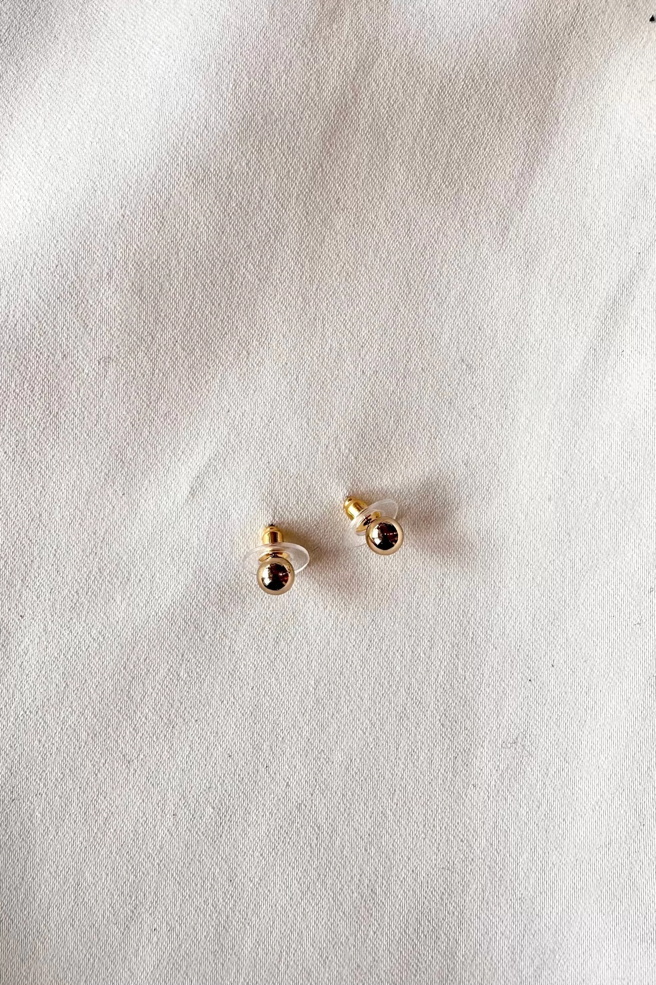 Simple Gold Ball Earrings