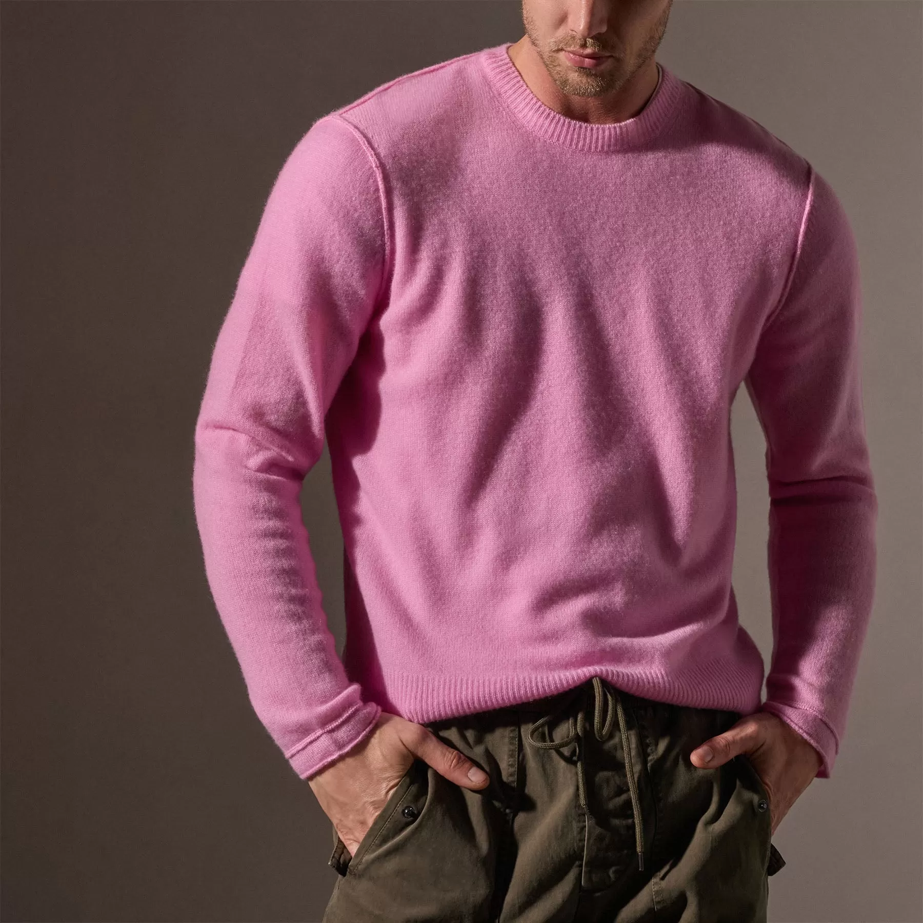 Soft Featherweight Cashmere Crew - Blossom