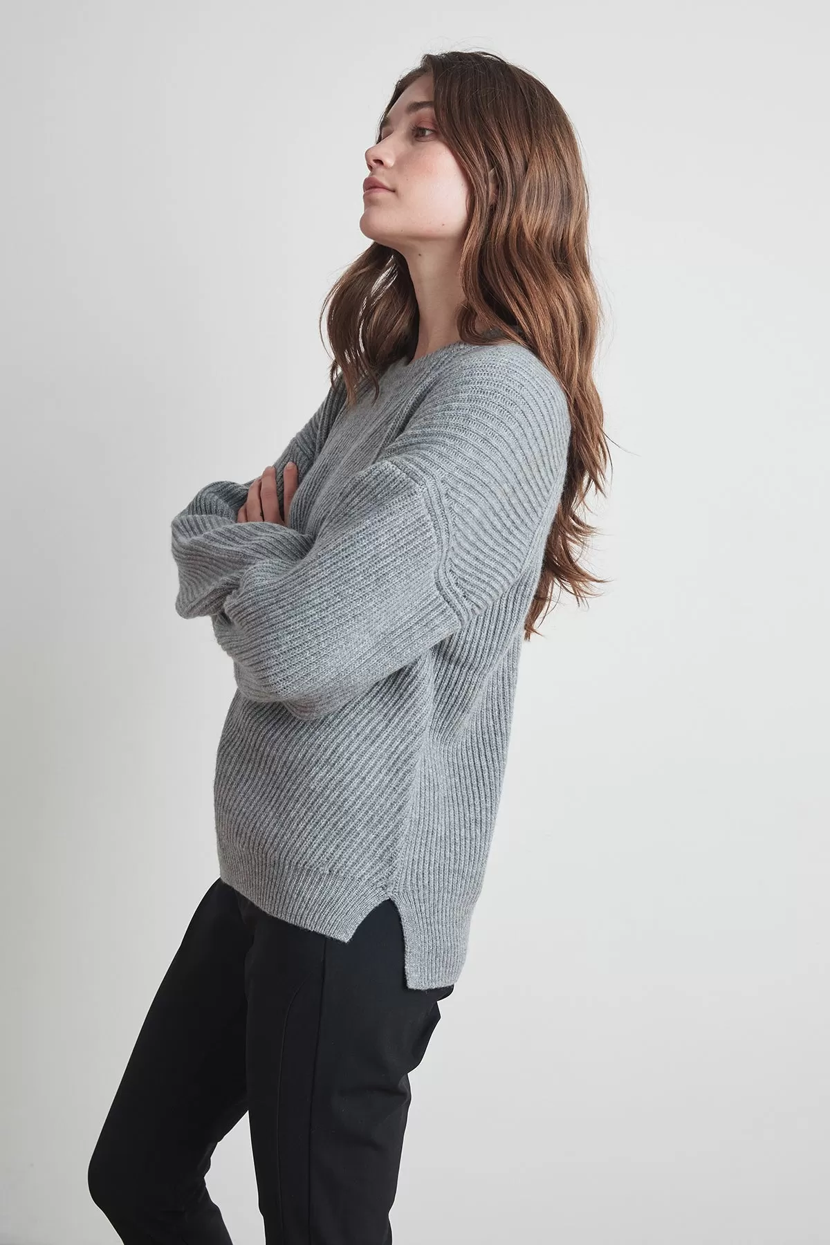 SOPHIE WOOL CASHMERE TEXTURED SWEATER