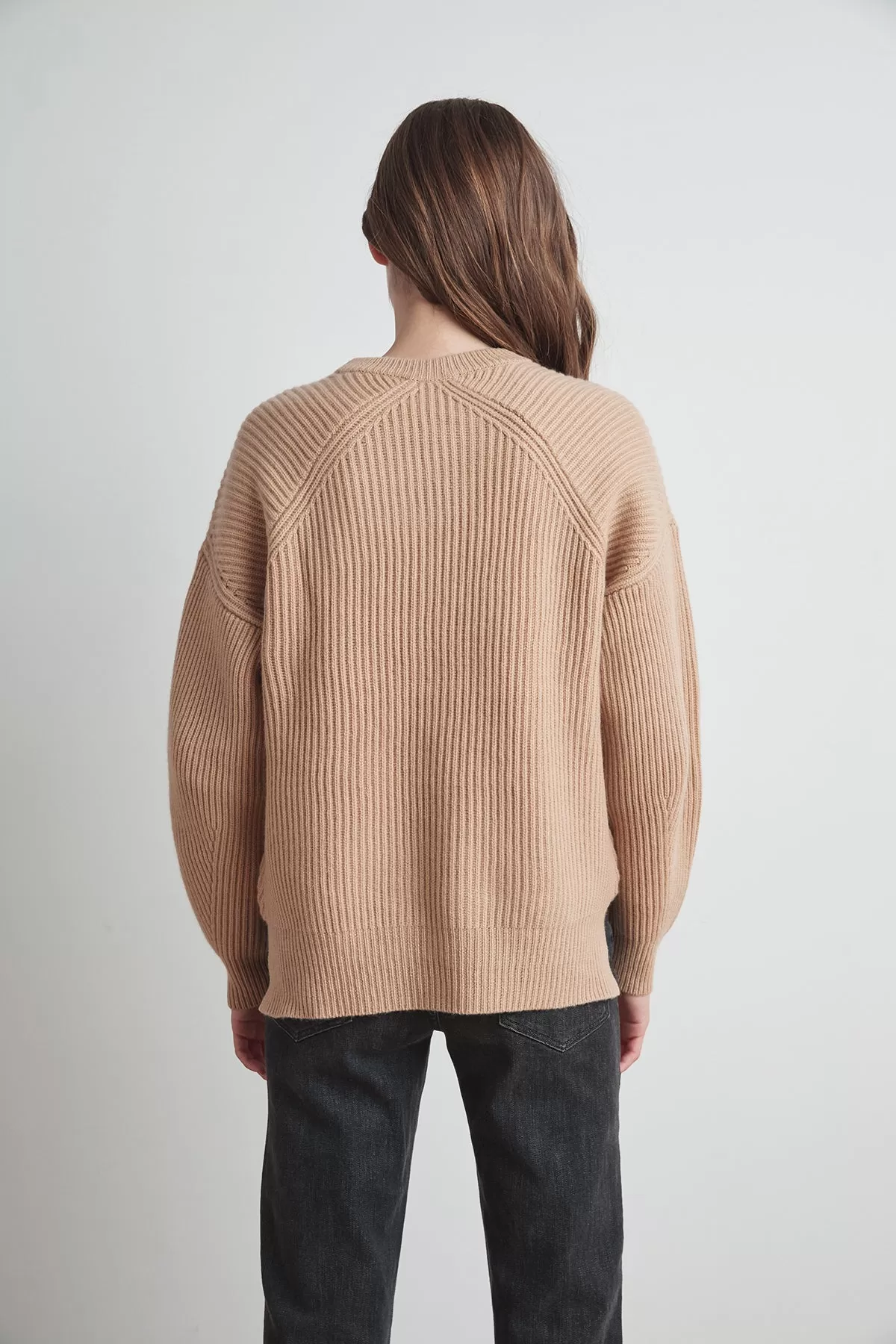 SOPHIE WOOL CASHMERE TEXTURED SWEATER