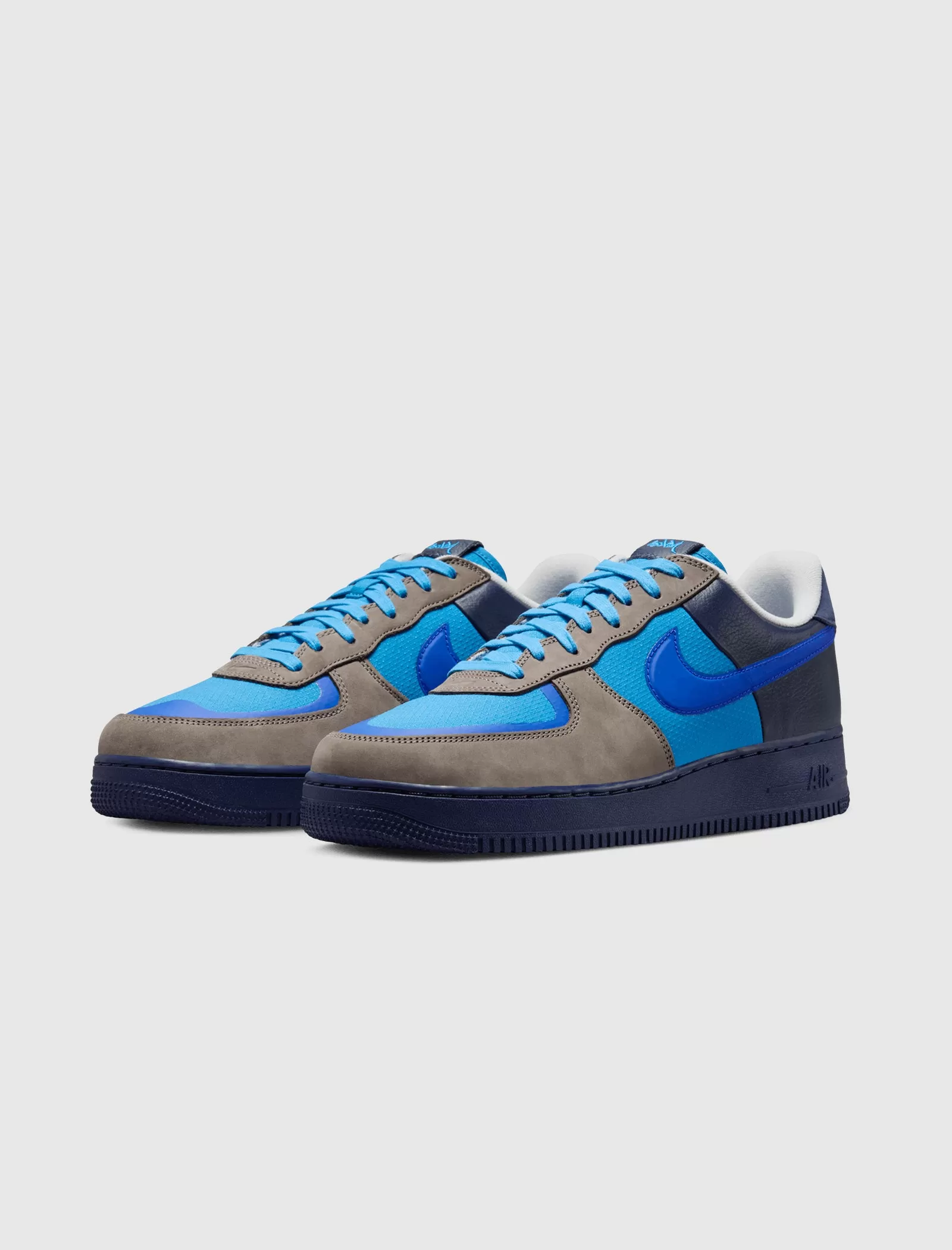 STASH X AIR FORCE 1 LOW "SOFT GREY/ VARSITY ROYAL/ HARBOR BLUE"