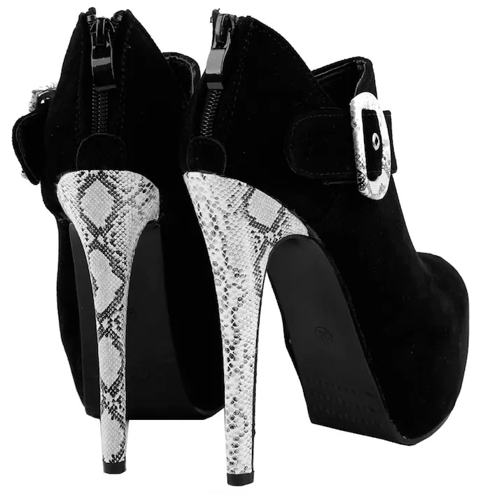 STEP UP SNAKESKIN BOOTIE