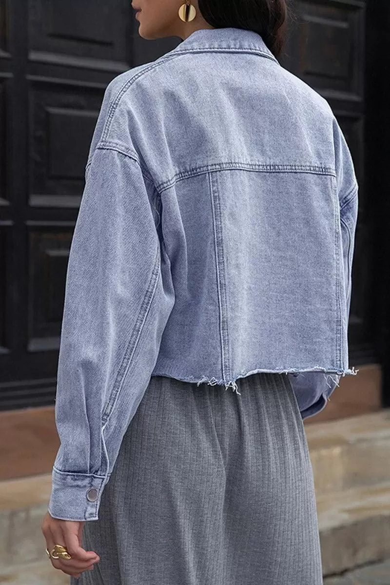 STREET HIPSTER JANE DENIM LAPEL JACKET