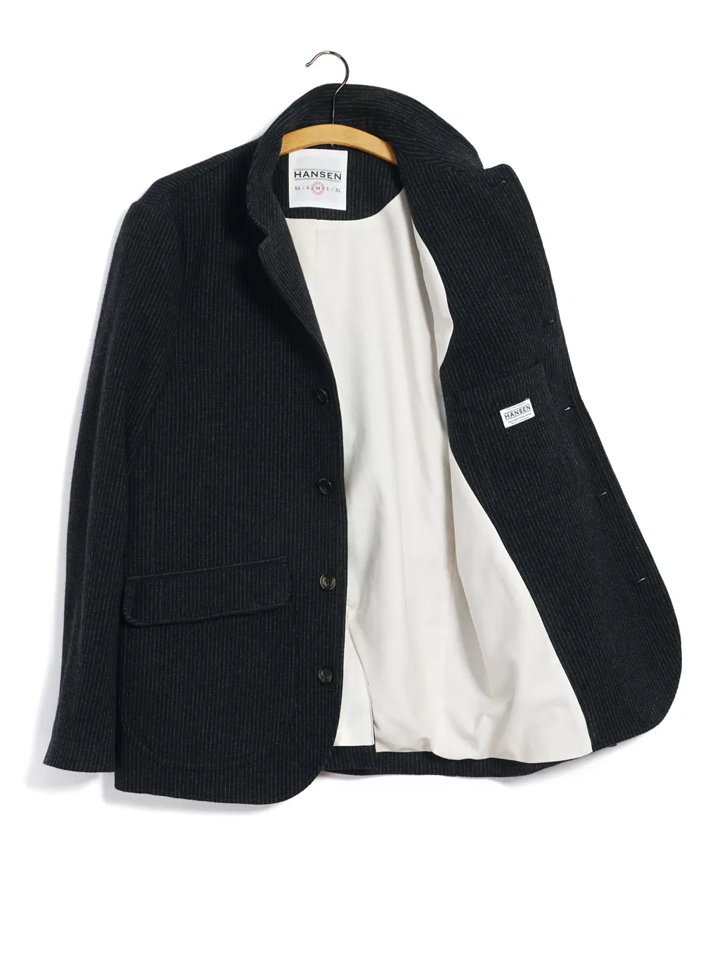 VINCENT | Casual Blazer Jacket | Black Wool Pin