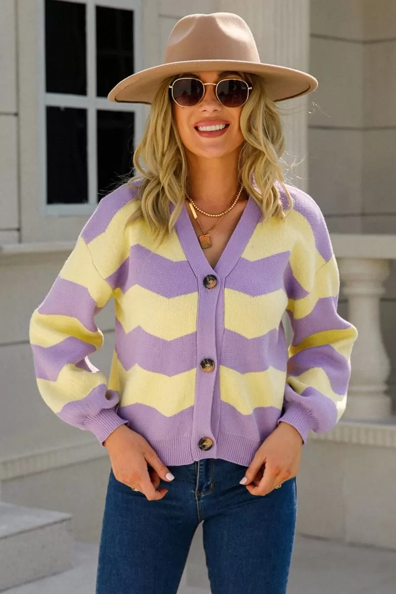 WOMENS BUTTON DOWN KNITTED CARDIGAN