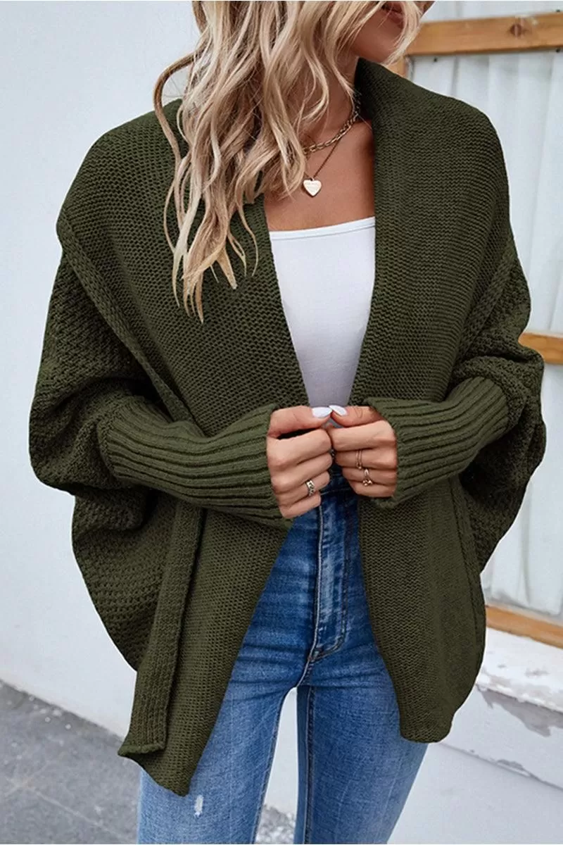 WOMENS OPEN FRONT SHAWL CARDIGAN